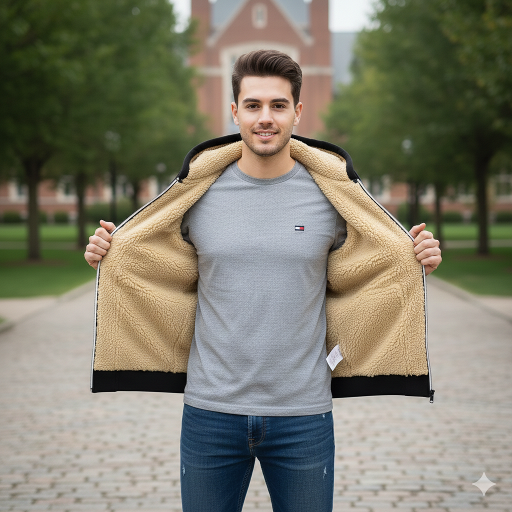 Tommy Hilfiger™ Unisex Sherpa-Lined Hoodie Jacket