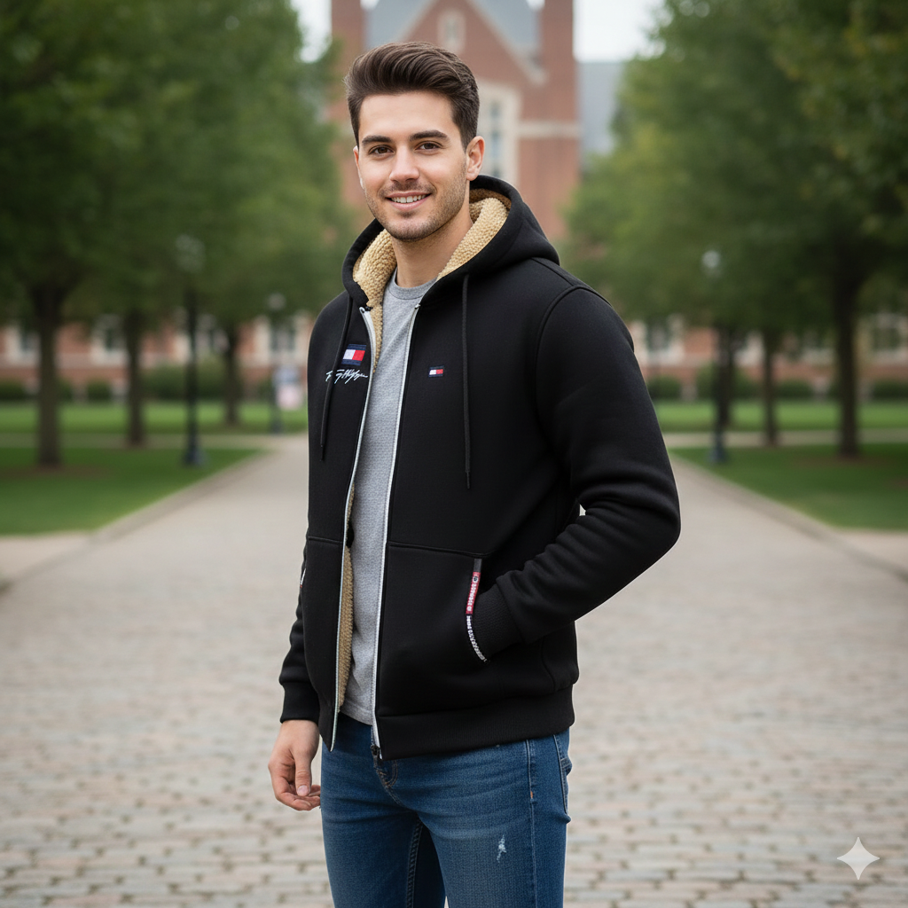 Tommy Hilfiger™ Unisex Sherpa-Lined Hoodie Jacket